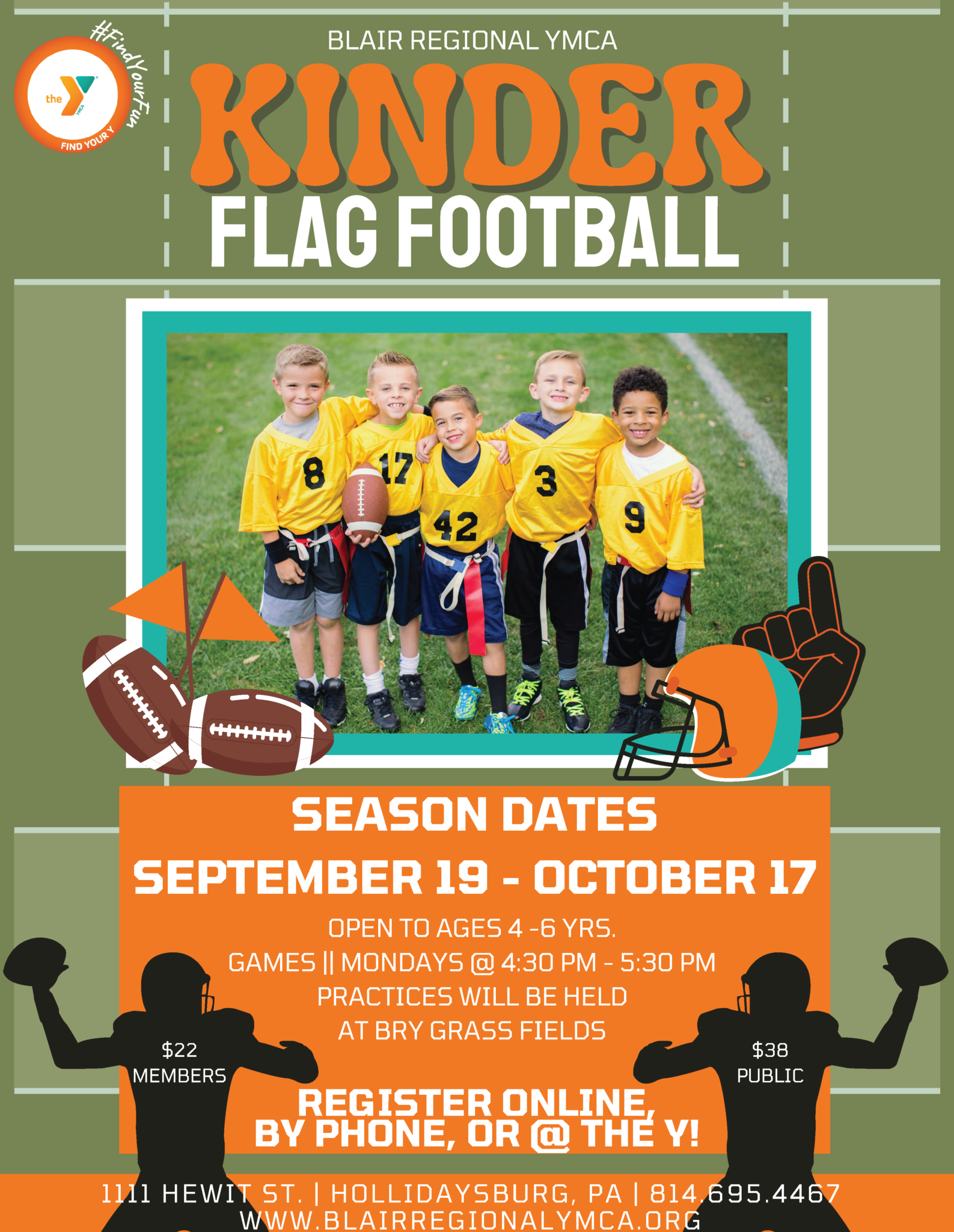 Flag Football BLAIR REGIONAL YMCA Hollidaysburg, PA