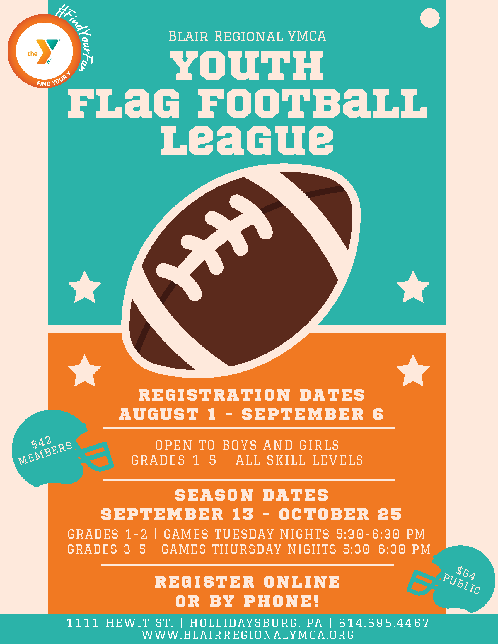 Youth Flag Football REGISTRATION OPEN! - Blair Regional YMCA