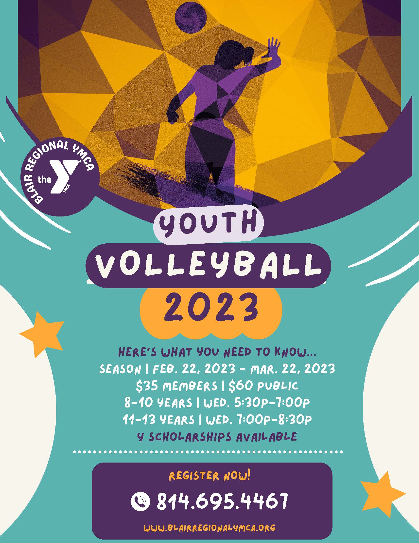 Volleyball BLAIR REGIONAL YMCA Hollidaysburg, PA