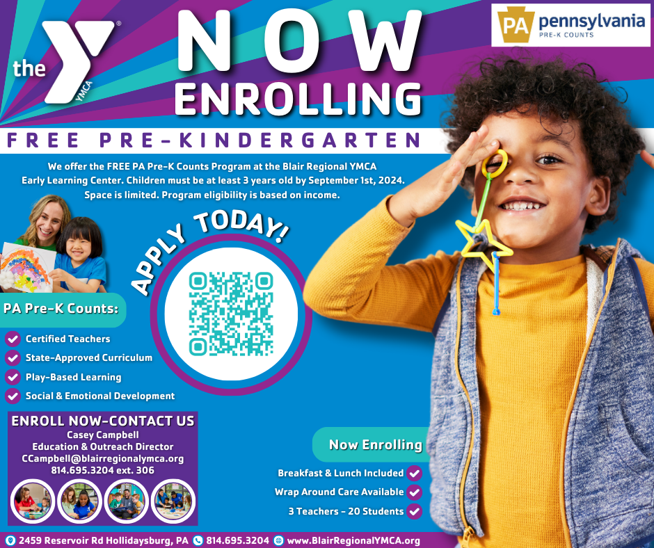 PA PreK Counts Program BLAIR REGIONAL YMCA Hollidaysburg, PA
